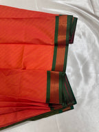 Coral-Peach —  Silk Saree